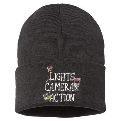 Lights Camera Action Film Director Sustainable Knit Beanie