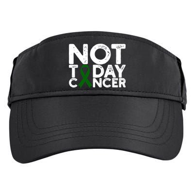 Liver Cancer Awareness Not Today Cancer Green Ribbon Gift Adult Drive Performance Visor
