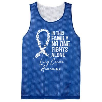 Lung Cancer Awareness In This Family No One Fights Alone Gift Mesh Reversible Basketball Jersey Tank