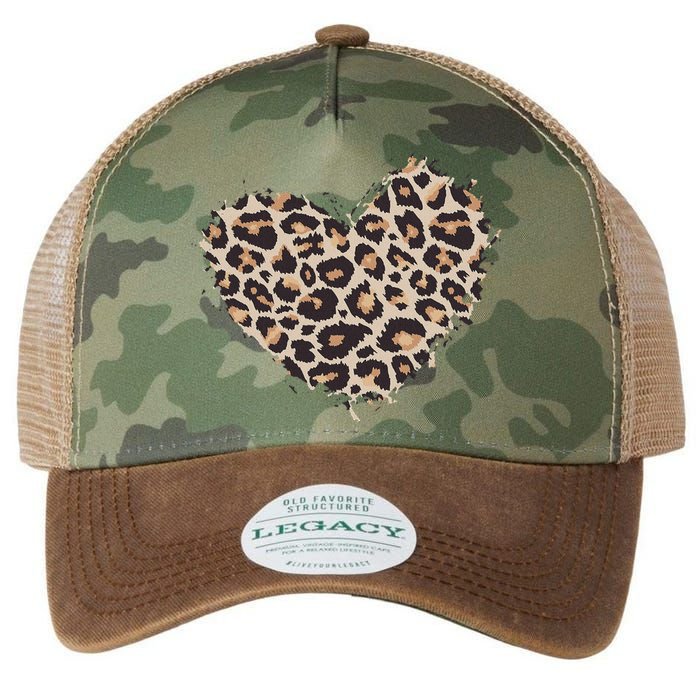Leopard Cheetah Animal Print Heart Legacy Tie Dye Trucker Hat