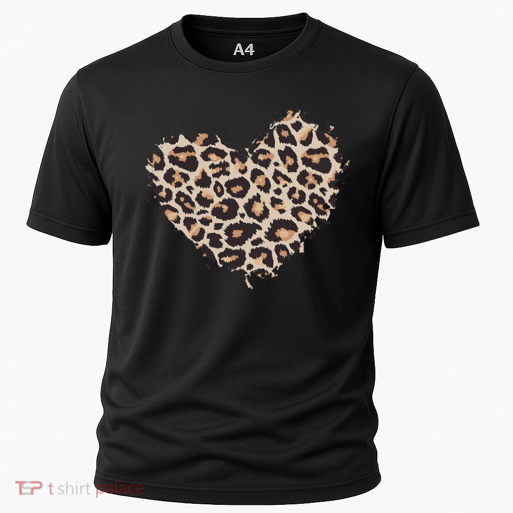 Leopard Cheetah Animal Print Heart Performance Shirt