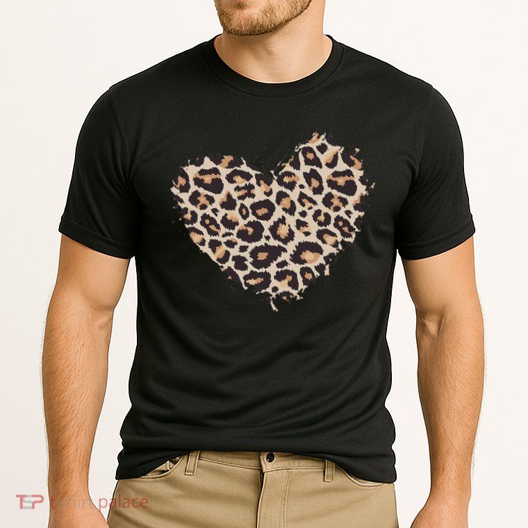 Leopard Cheetah Animal Print Heart Performance Shirt