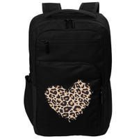 Leopard Cheetah Animal Print Heart Impact Tech Backpack