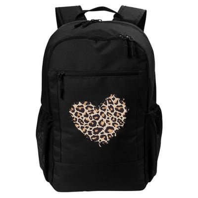 Leopard Cheetah Animal Print Heart Backpack