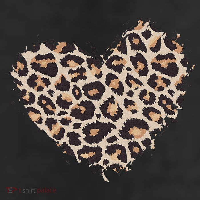 Leopard Cheetah Animal Print Heart 11oz C Handle Ceramic Mug