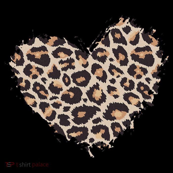 Leopard Cheetah Animal Print Heart Drawstring Bag