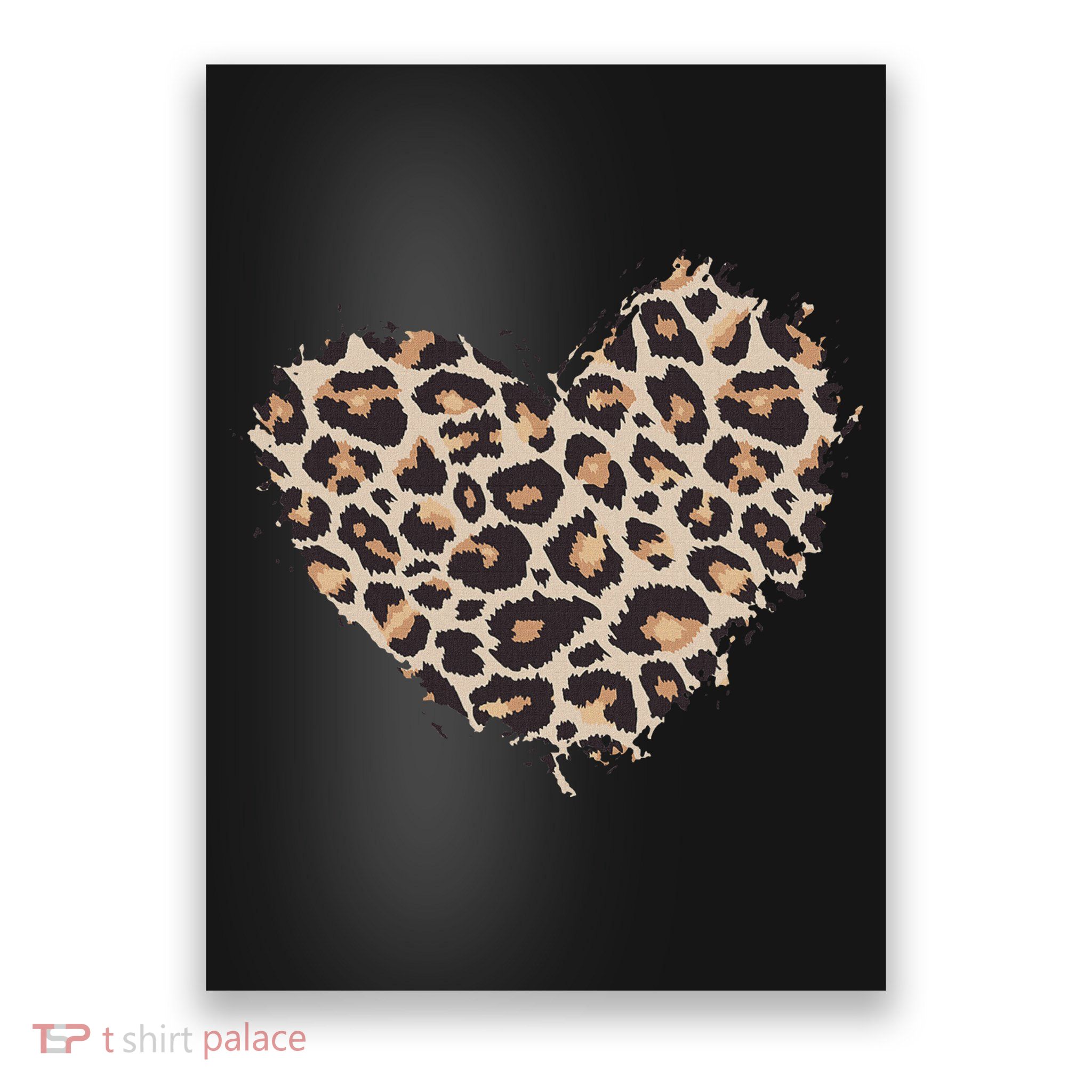 Leopard Cheetah Animal Print Heart Poster