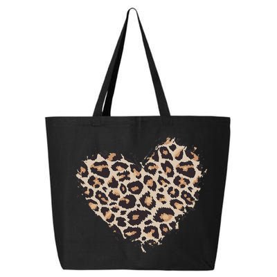 Leopard Cheetah Animal Print Heart 25L Jumbo Tote