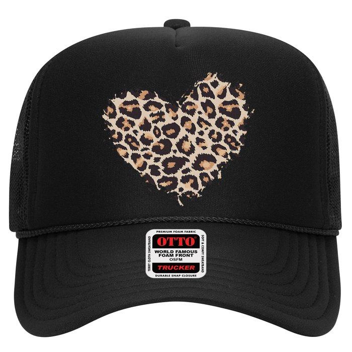 Leopard Cheetah Animal Print Heart Trucker Hat