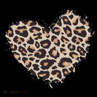 Leopard Cheetah Animal Print Heart Toddler T-Shirt