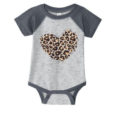 Leopard Cheetah Animal Print Heart Infant Baby Jersey Bodysuit
