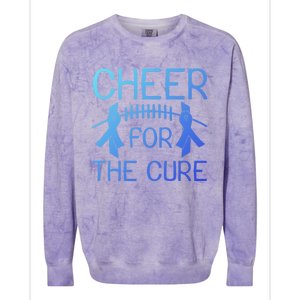 Lung Cancer Awareness Cheer For The Cure Football Gift Colorblast Crewneck Sweatshirt