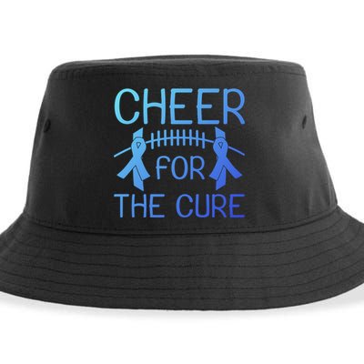 Lung Cancer Awareness Cheer For The Cure Football Gift Sustainable Bucket Hat
