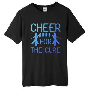 Lung Cancer Awareness Cheer For The Cure Football Gift Tall Fusion ChromaSoft Performance T-Shirt