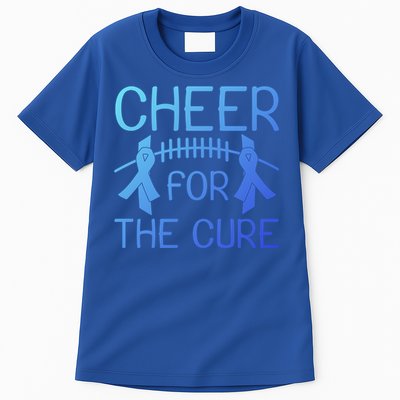 Lung Cancer Awareness Cheer For The Cure Football Gift Tall T-Shirt