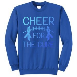 Lung Cancer Awareness Cheer For The Cure Football Gift Tall Sweatshirt