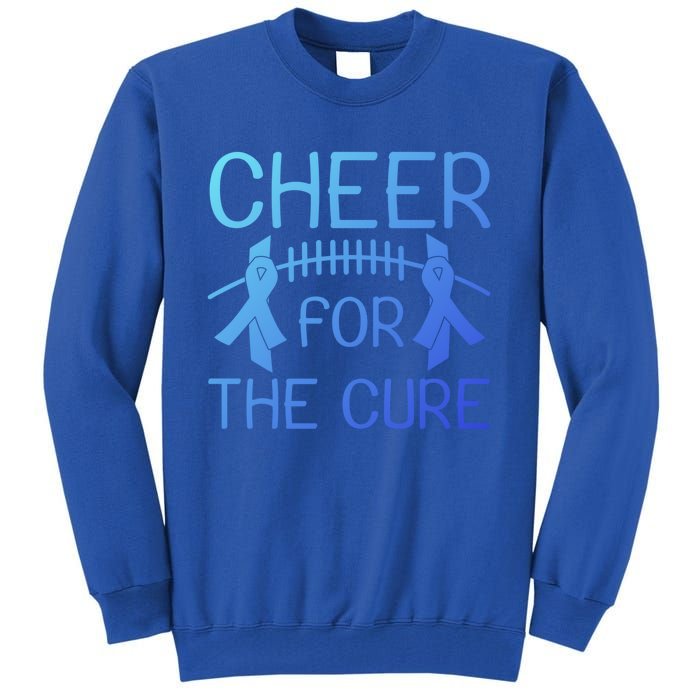 Lung Cancer Awareness Cheer For The Cure Football Gift Tall Sweatshirt