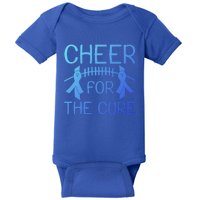 Lung Cancer Awareness Cheer For The Cure Football Gift Baby Bodysuit