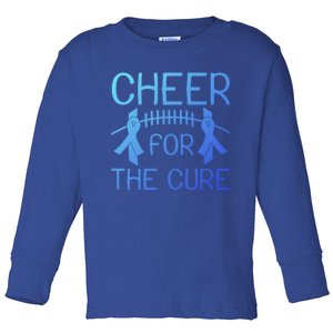 Lung Cancer Awareness Cheer For The Cure Football Gift Toddler Long Sleeve Shirt