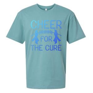 Lung Cancer Awareness Cheer For The Cure Football Gift Sueded Cloud Jersey T-Shirt