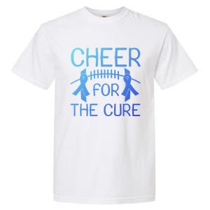 Lung Cancer Awareness Cheer For The Cure Football Gift Garment-Dyed Heavyweight T-Shirt