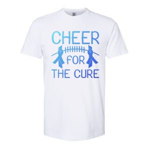 Lung Cancer Awareness Cheer For The Cure Football Gift Softstyle CVC T-Shirt