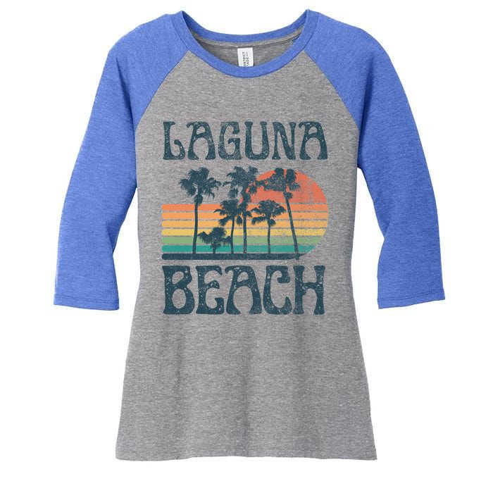 Laguna California Beach Summer Vacation Vintage Great Gift Women's Tri-Blend 3/4-Sleeve Raglan Shirt