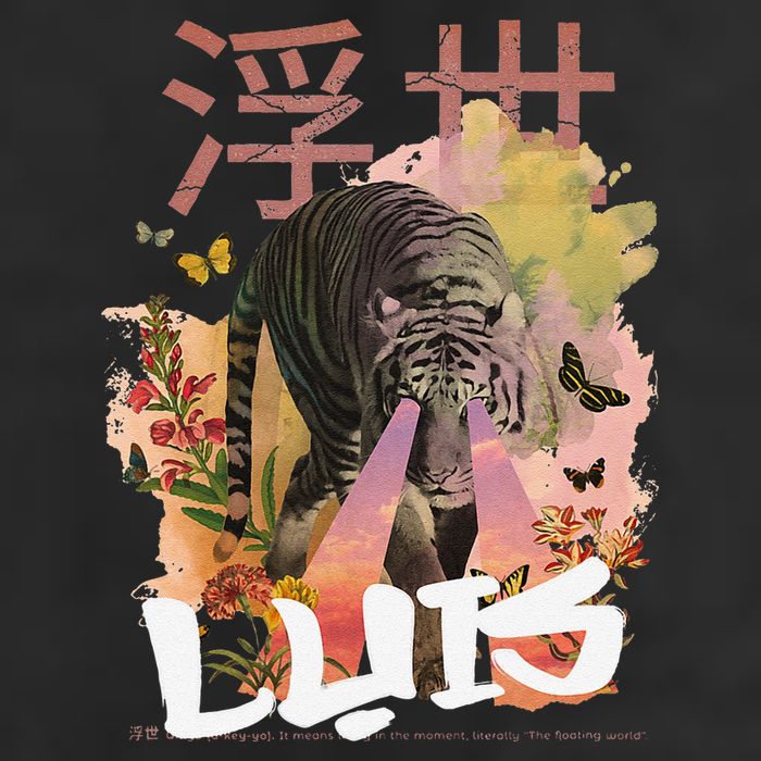 Luis Cute Boy Name With Cool Japanese Tiger & Kanji Adult Drive Performance Visor