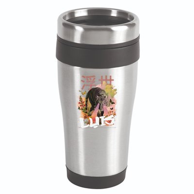 Luis Cute Boy Name With Cool Japanese Tiger & Kanji 16oz Travel Tumbler