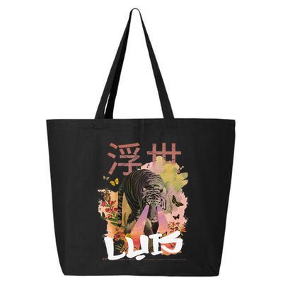 Luis Cute Boy Name With Cool Japanese Tiger & Kanji 25L Jumbo Tote