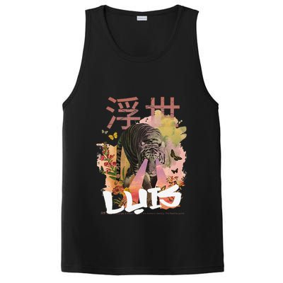 Luis Cute Boy Name With Cool Japanese Tiger & Kanji PosiCharge Competitor Tank