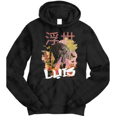 Luis Cute Boy Name With Cool Japanese Tiger & Kanji Tie Dye Hoodie
