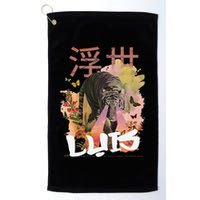Luis Cute Boy Name With Cool Japanese Tiger & Kanji Golf Towel