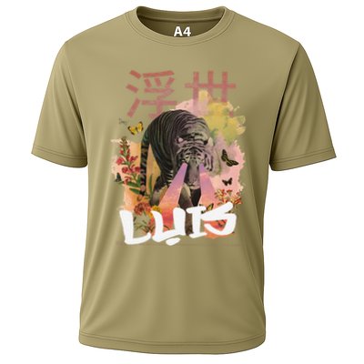 Luis Cute Boy Name With Cool Japanese Tiger & Kanji Performance Shirt