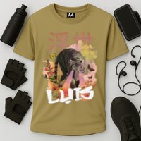 Luis Cute Boy Name With Cool Japanese Tiger & Kanji Cooling Performance Crew T-Shirt
