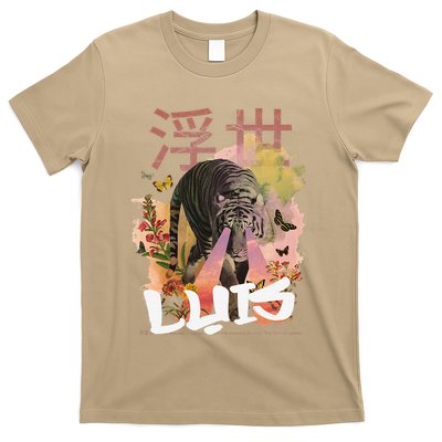 Luis Cute Boy Name With Cool Japanese Tiger & Kanji T-Shirt