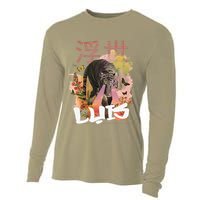 Luis Cute Boy Name With Cool Japanese Tiger & Kanji Cooling Performance Long Sleeve Crew