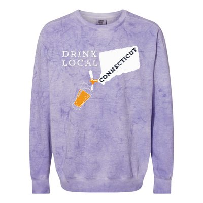 Local Craft Beer Connecticut Drink Local Colorblast Crewneck Sweatshirt