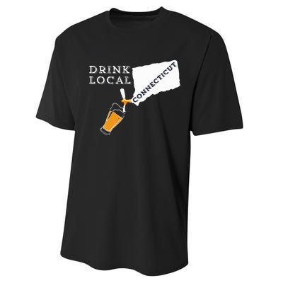 Local Craft Beer Connecticut Drink Local Performance Sprint T-Shirt