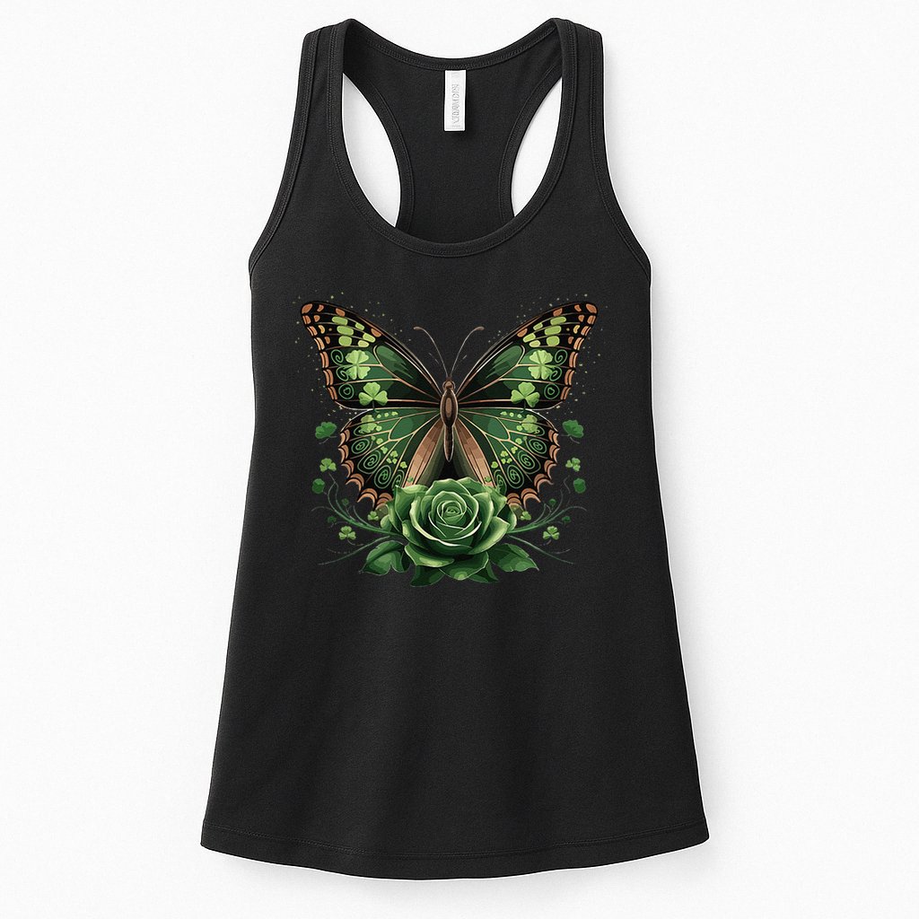Lucky Celtic Butterfly  Irish Heritage St Womens Tank Top