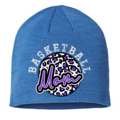 Leopard Cheetah Basketball Mom Family Purple Trendy Spirit Gift Sustainable Beanie