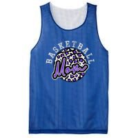 Leopard Cheetah Basketball Mom Family Purple Trendy Spirit Gift Mesh Reversible Basketball Jersey Tank