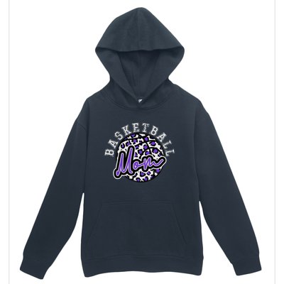 Leopard Cheetah Basketball Mom Family Purple Trendy Spirit Gift Urban Pullover Hoodie