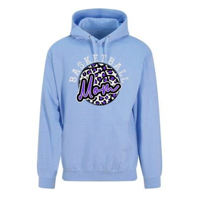 Leopard Cheetah Basketball Mom Family Purple Trendy Spirit Gift Unisex Surf Hoodie