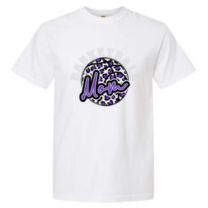 Leopard Cheetah Basketball Mom Family Purple Trendy Spirit Gift Garment-Dyed Heavyweight T-Shirt