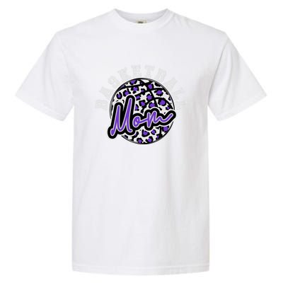 Leopard Cheetah Basketball Mom Family Purple Trendy Spirit Gift Garment-Dyed Heavyweight T-Shirt