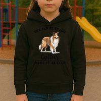 Life Can Be Rough Collies Make It Better Rough Collie Kids Hoodie