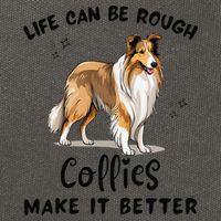Life Can Be Rough Collies Make It Better Rough Collie Cotton Canvas Backpack