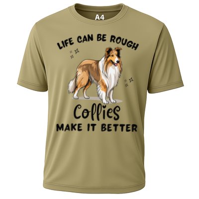 Life Can Be Rough Collies Make It Better Rough Collie Cooling Performance Crew T-Shirt