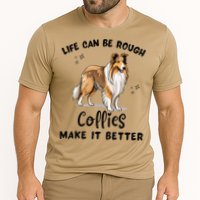 Life Can Be Rough Collies Make It Better Rough Collie Cooling Performance Crew T-Shirt